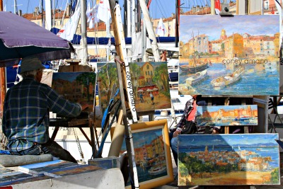 Scene on the port of St Tropez
