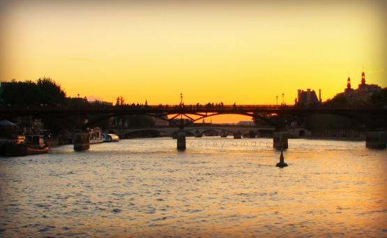 Walk bridge in paris