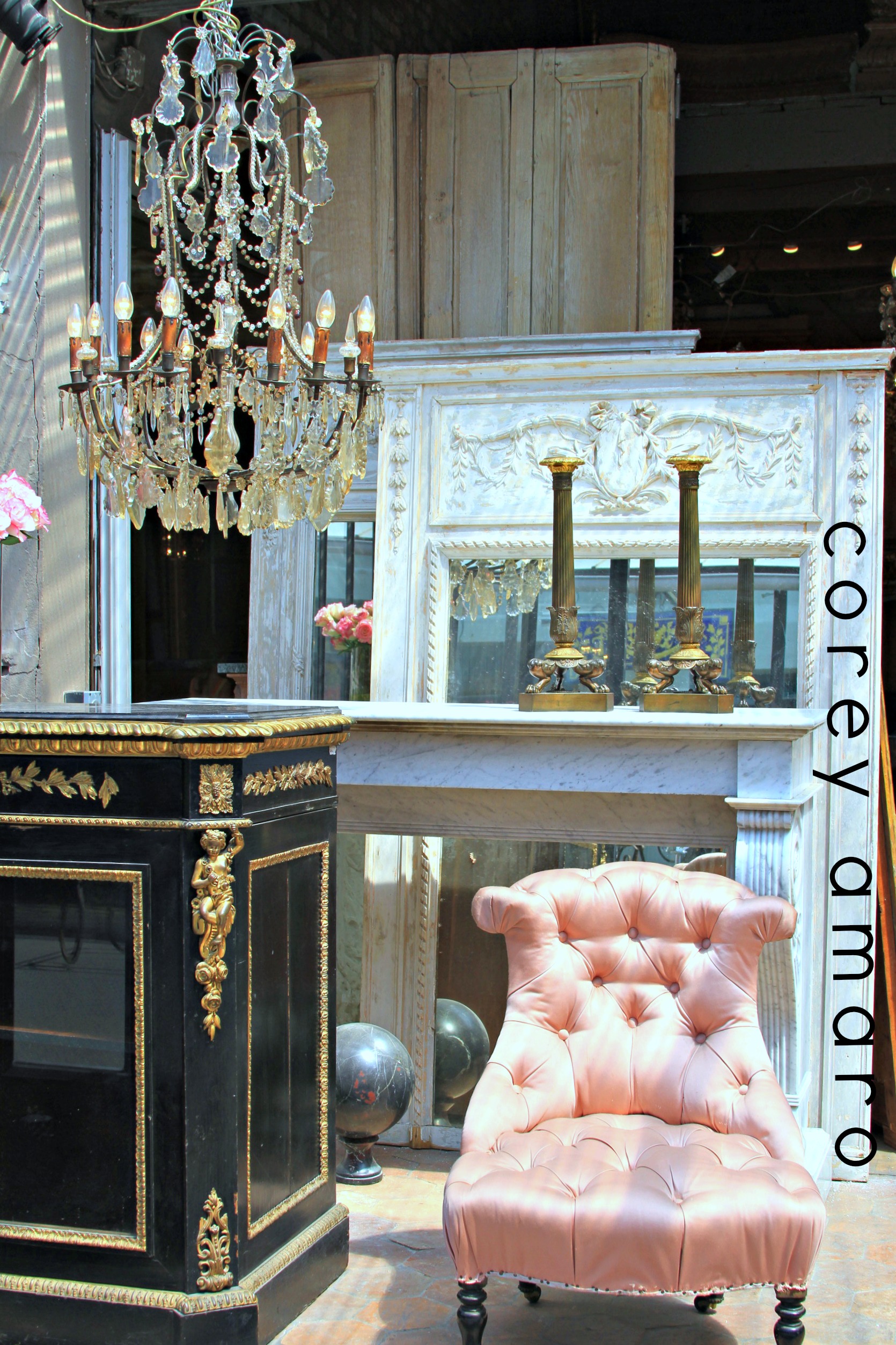 St Ouen Flea market, Paris, Pink Chair St Ouen Flea market, Paris, Pink Chair