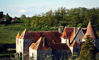 French castle along the Loire River French castle along the Loire River