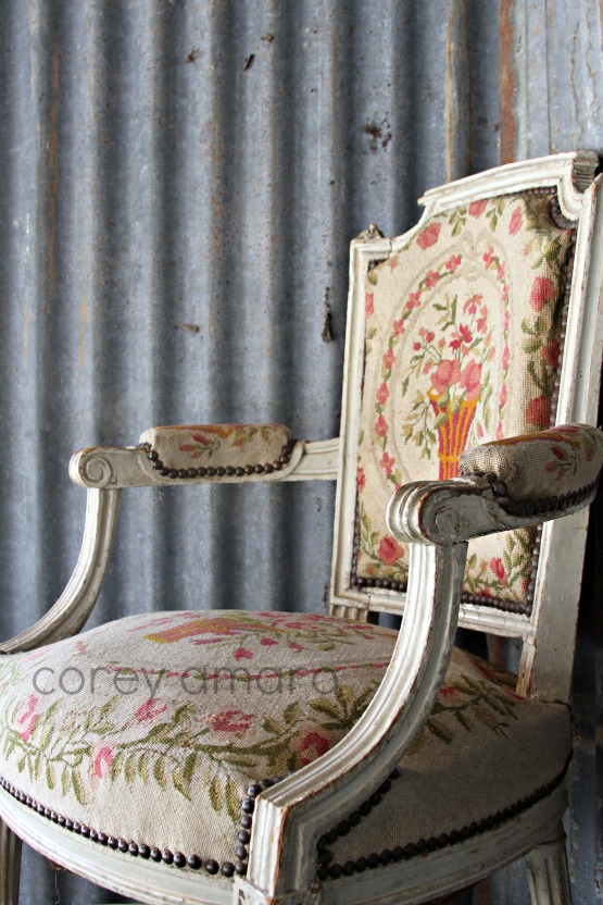Stéphanie Mayeux Mortagne Au Perche  French antique chair and a tin roof
