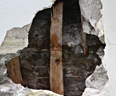 The inner wall of an 18th century apartment The inner wall of an 18th century apartment