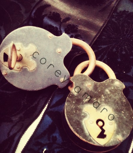 Love locked in paris, antique locks