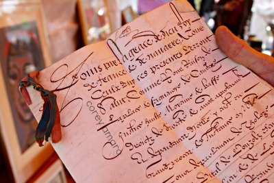 French Antique Letter 1523