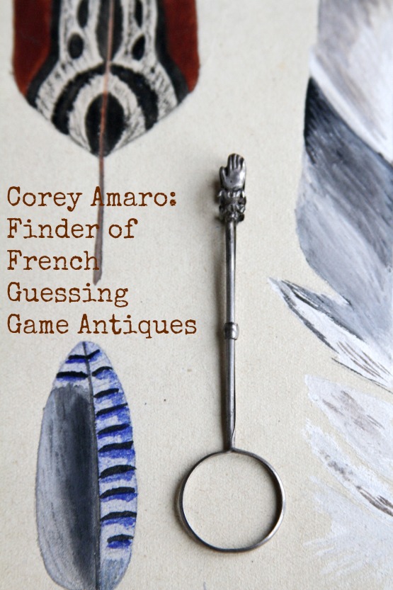 French antique guessing game cigarette finger ring French antique guessing game cigarette finger ring