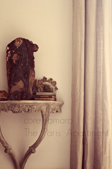 Paris apartment details, statue
