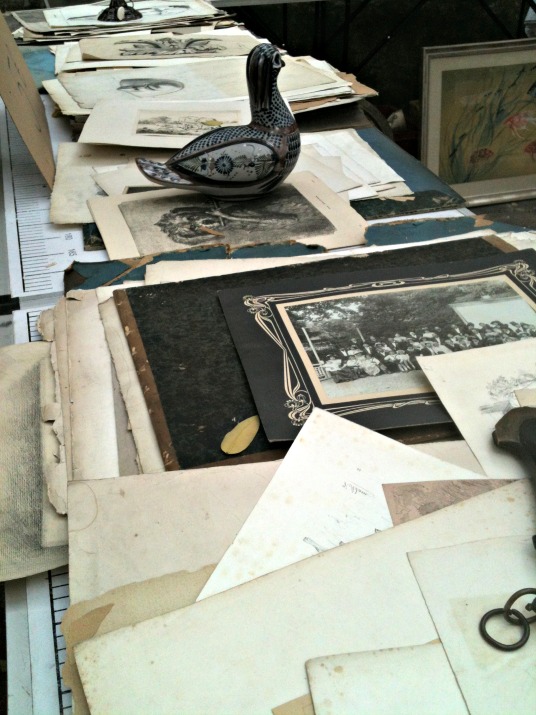Antique French documents, and paper