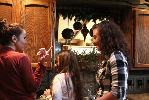 Cousins in the kitchen