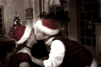 Kissing santa's elf