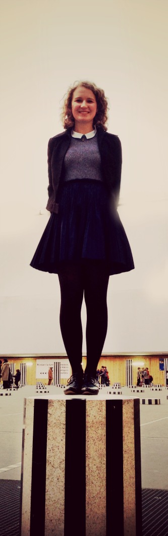 Standing on a pillar at the palace royal Standing on a pillar at the palace royal