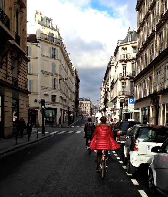 Riding bikes in Paris