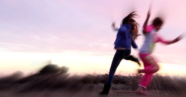 Jumping in the sunset