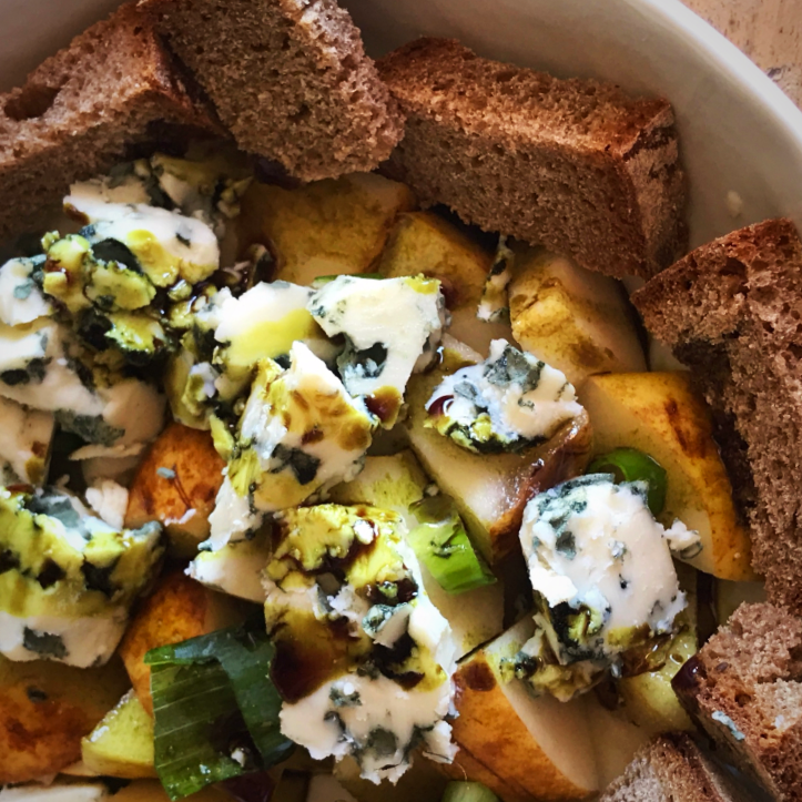 Pear salad, living in France, lunch Pear salad, living in France, lunch