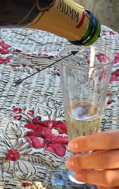 the last drop of alcohol poured into your glass means??