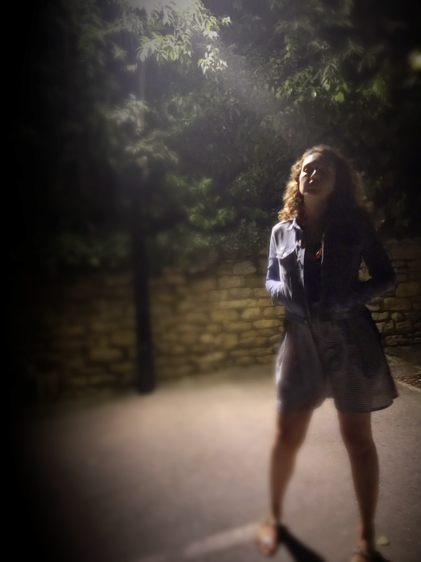 Under the streetlight going home