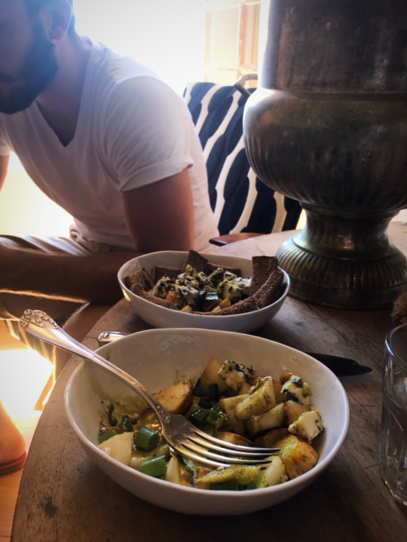 pear, pumpkin oil blue cheese salad pear, pumpkin oil blue cheese salad