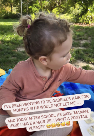 Ponytails, Learning to Stand, and Fun with GrandPapa