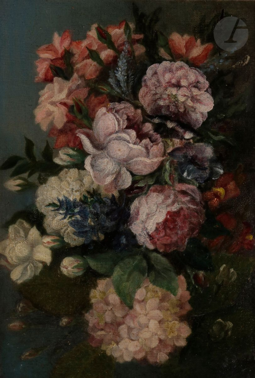 Antoinette Ce?cile Hortense HAUDEBOURG  dit HAUDEBOURG LESCOT (Paris 1784 - 1845) Le meunier  son fils et l'a?ne Toile Signe?e et date?e en bas a? droite Hortense Lescot 18.