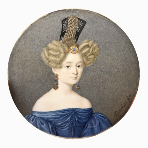 Backside of a miniature portrait