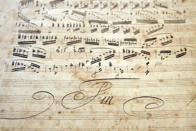 Hand writing music Hand writing music