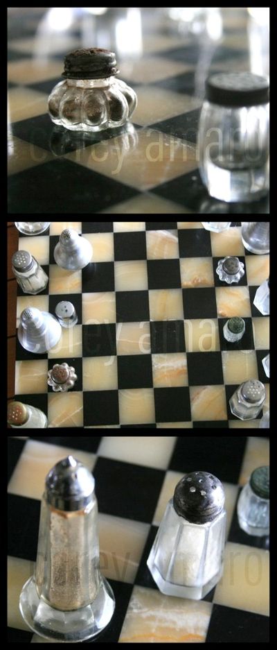 Salt and pepper shakers re purposed Salt and pepper shakers re purposed