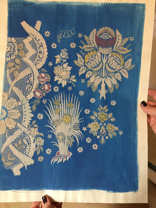 Hand Painted Antique Wallpaper Samples Hand Painted Antique Wallpaper Samples