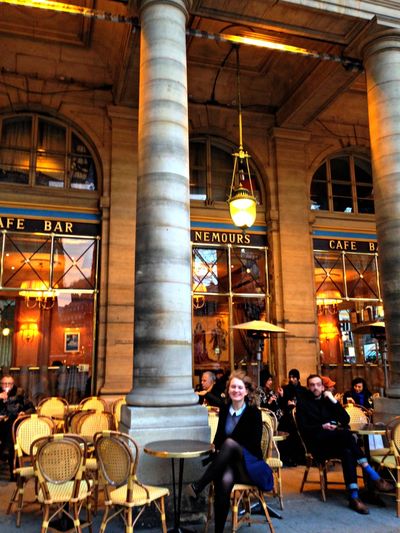 Sitting at a cafe in Paris Sitting at a cafe in Paris