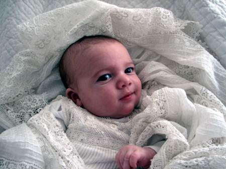 My nephew at his baptism Babyboy