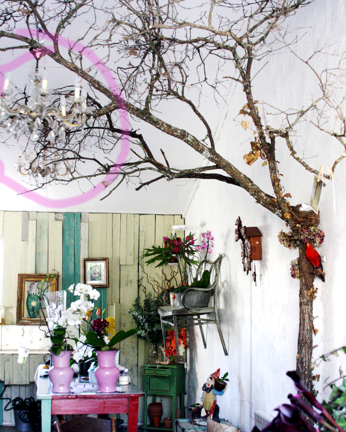 Chandelier in a tree