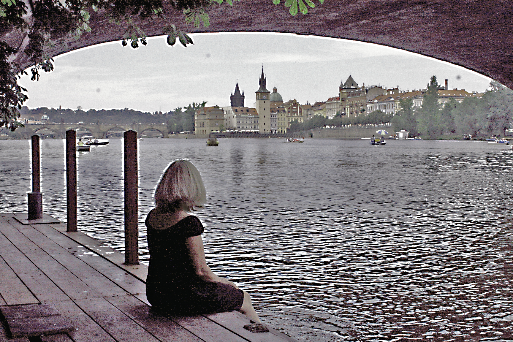 Prague under the bridge