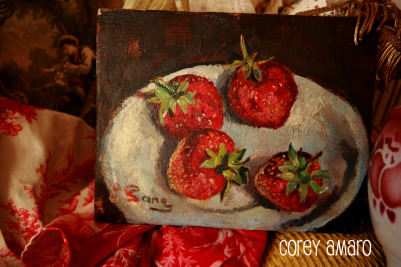 Fruit painting on board Fruit painting on board