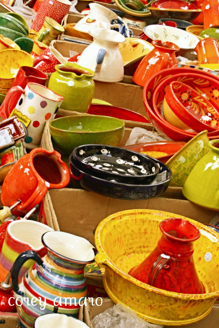 Colorful pottery