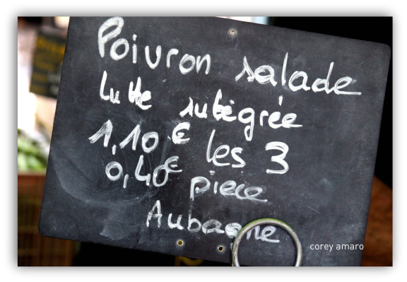 Chalk board French market