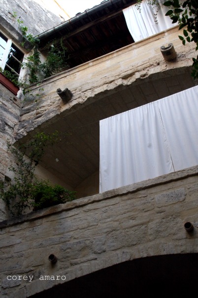 Balcony with curtain Balcony with curtain