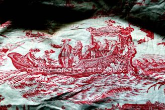 Red French toile
