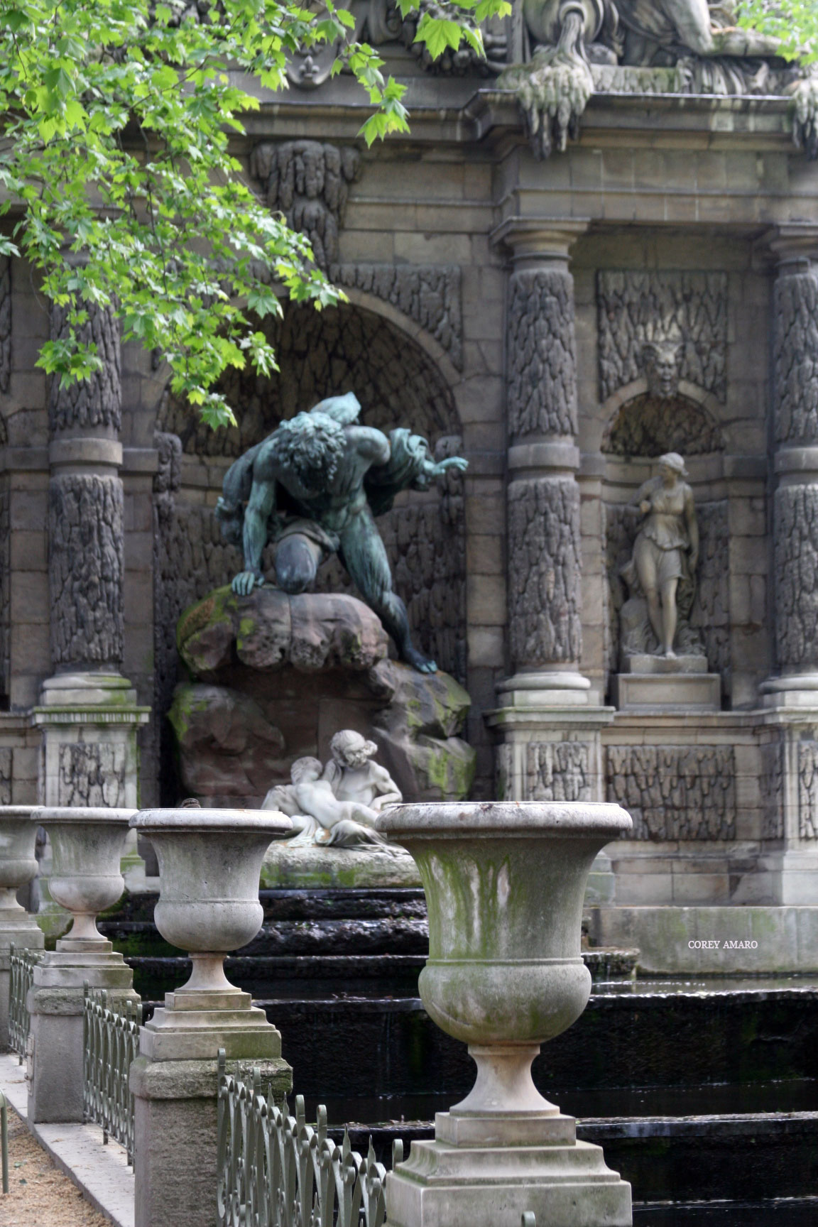 Luxembourg park, borghese fountain Luxembourg park, borghese fountain