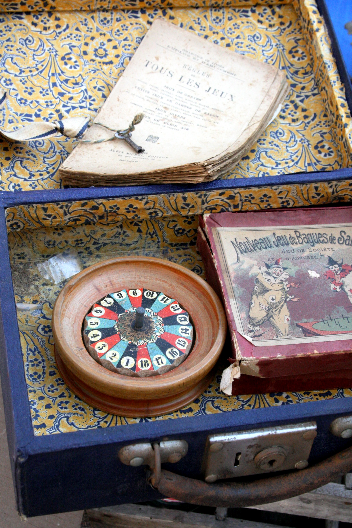 games packed in a suitcase