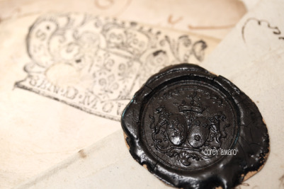 Black wax stamp Black wax stamp