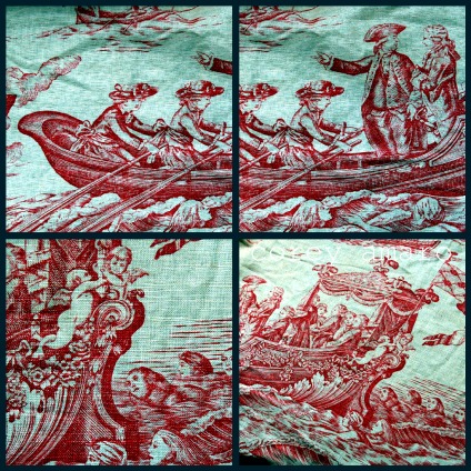 French toile collage