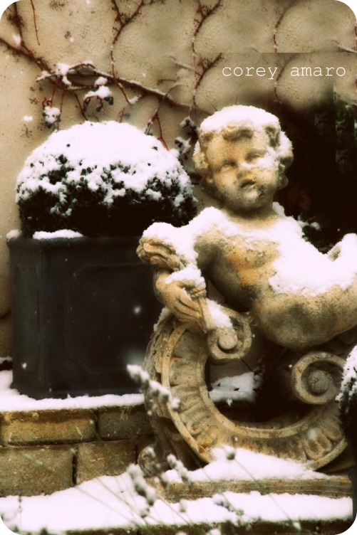 Statue in snow Statue in snow