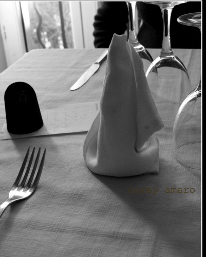 Napkin on table
