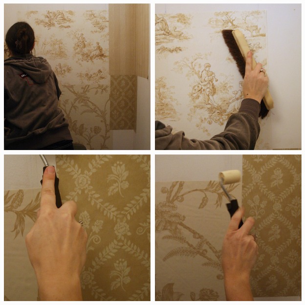 Wall papering collage