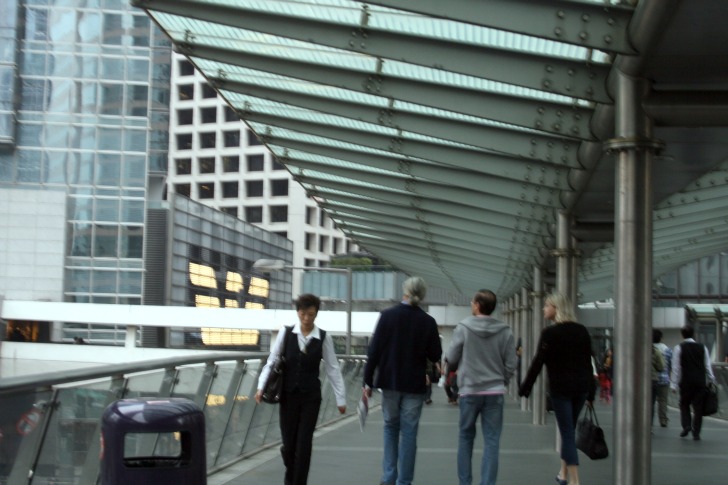 Sidewalk covered hong kong
