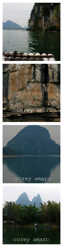 Li river rafting dragon's teeth mountains