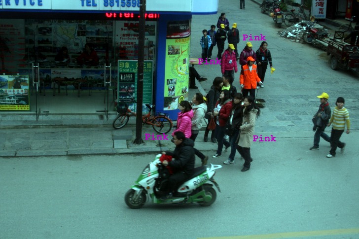 On a small street in china pink On a small street in china pink