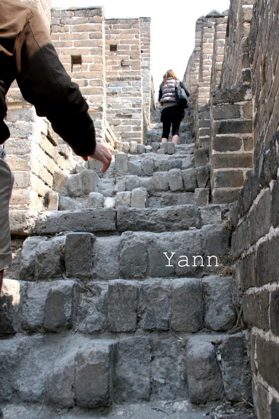 Narrow steps great wall of china Narrow steps great wall of china