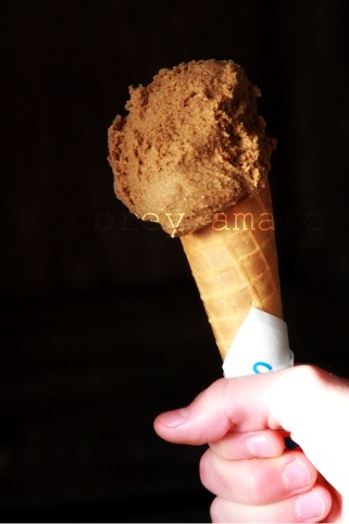 A scoop of ice cream