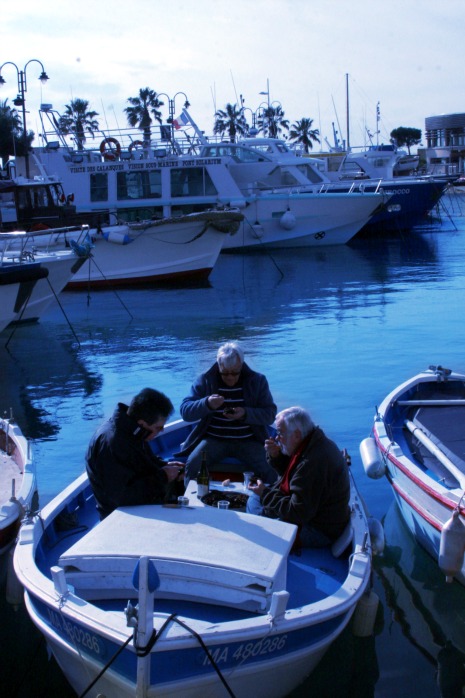 Picnic on a boat