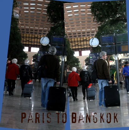 Paris to bangkok one suitcase