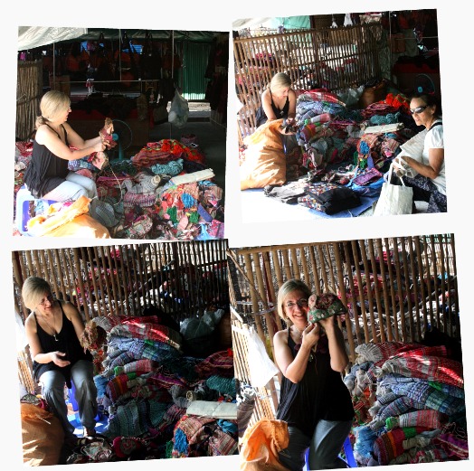 Corey in Chiang Mai antique fabric market